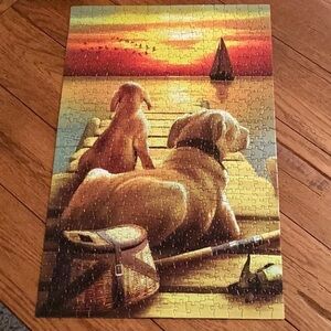 Jigsaw puzzle “Dockside Sunset” 550 interlocking pieces.